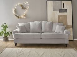 Sofa "Adelina" In Hellgrau Landhaus Couch 3,5-Sitzer 230 Cm -Wohnwelt Verkauf 9914 6