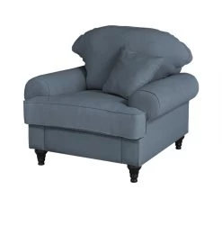 Sessel "Adelina" In Blau Landhaus Loungesessel 110 Cm -Wohnwelt Verkauf 9916 6