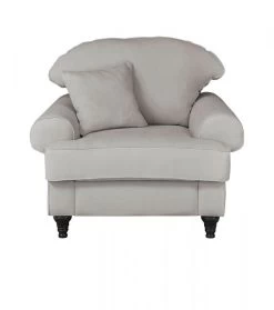 Sessel "Adelina" In Hellgrau Landhaus Loungesessel 110 Cm -Wohnwelt Verkauf 9919 7