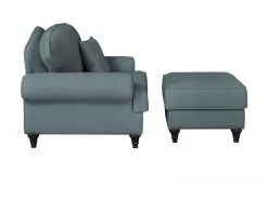 Sessel Set "Adelina" In Grau Landhaus Loungesessel Inklusive Hocker -Wohnwelt Verkauf 9920 8
